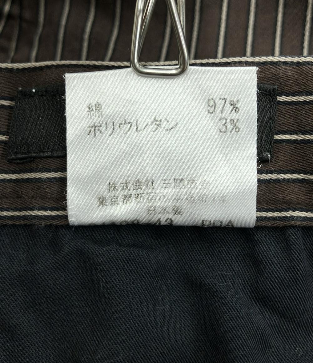 バーバリーブラックレーベル ロングパンツ ストライプ レディース SIZE 79 (XL) BURBERRY BLACK LABEL