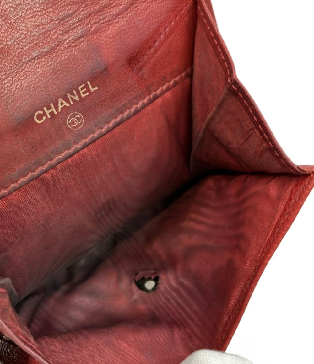 訳あり シャネル 三つ折り財布 キャビアスキン レディース CHANEL