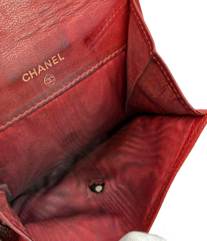 訳あり シャネル 三つ折り財布 キャビアスキン レディース CHANEL