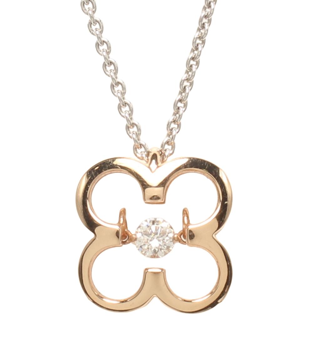 美品 MIKIMOTO ネックレス K18 ダイヤ0.09ct ダンシングストーン レディース ミキモト