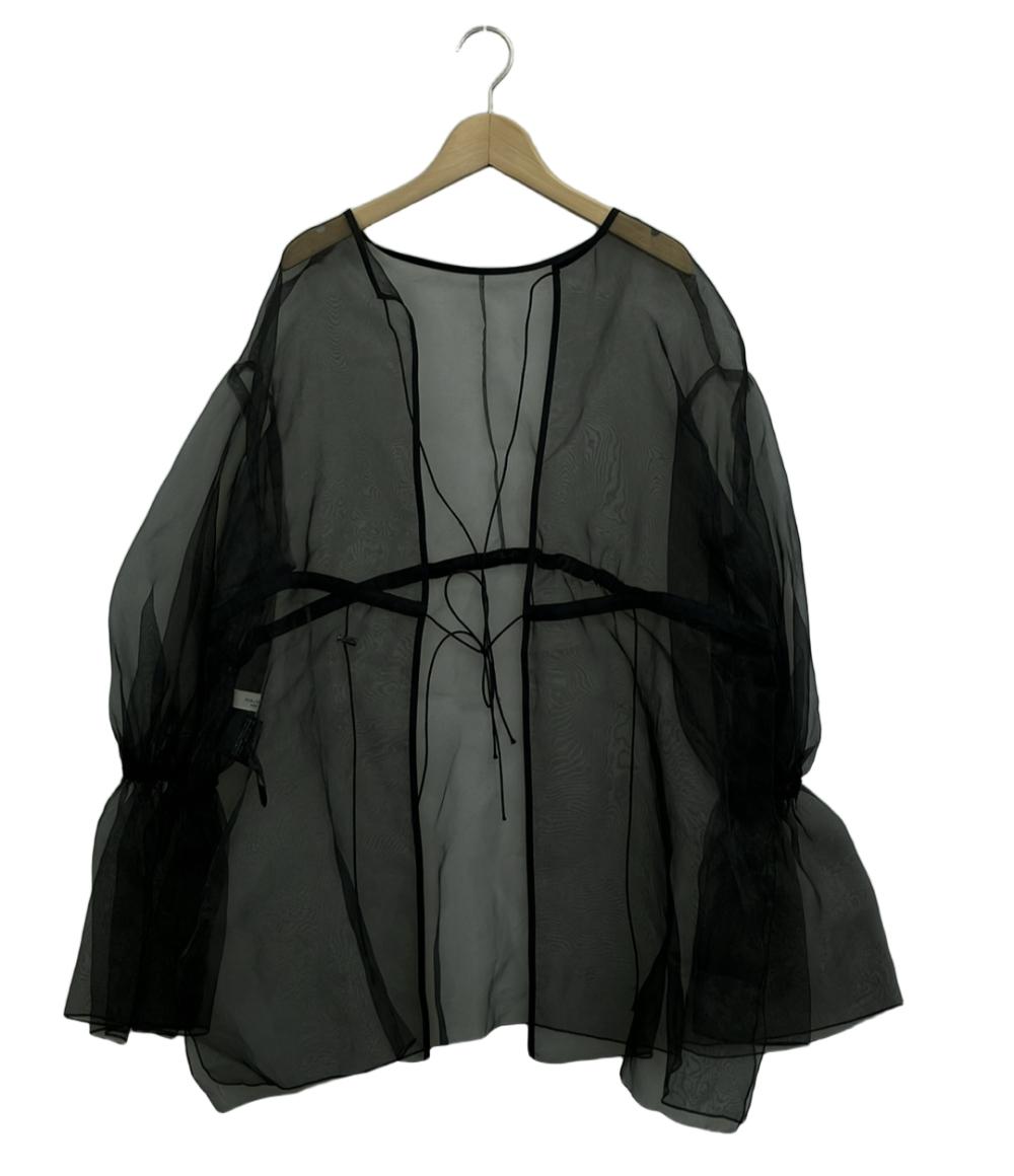 美品 パブリックトウキョー ノーカラーブラウス シースルー レディース SIZE F (M) PUBLIC TOKYO