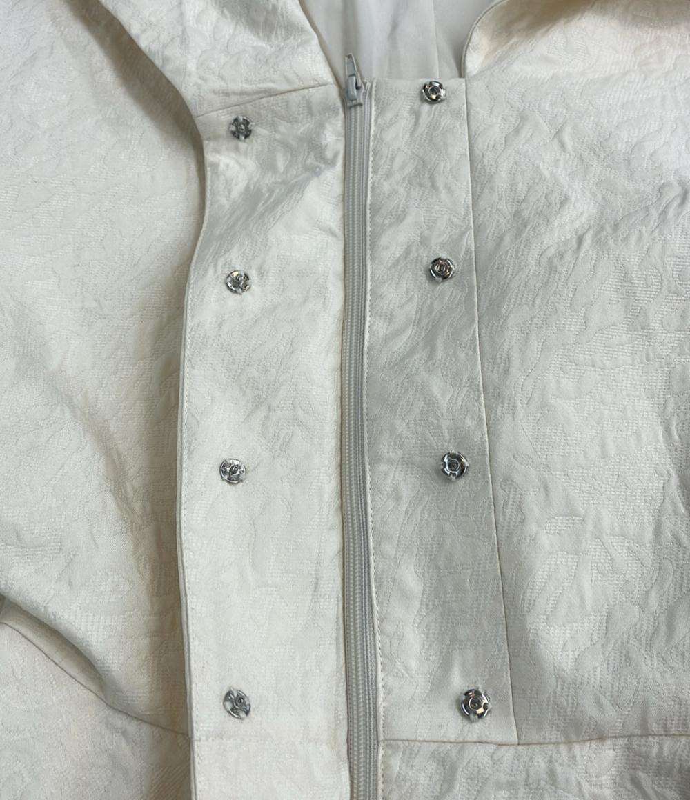 美品 JENNE 長袖 ジャガードフィット＆フレアワンピース レディース SIZE L ジェンヌ