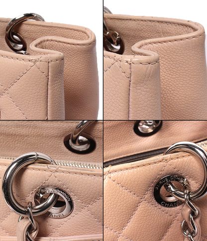 CHANEL チェーントートバッグ シルバー金具 8番台 キャビアスキン グランドショッピング GST レディース シャネル