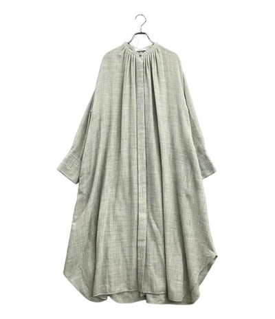 エブール 長袖ワンピース バンドカラー フロートビエラボウタイ レディース SIZE 38 (M) ebure