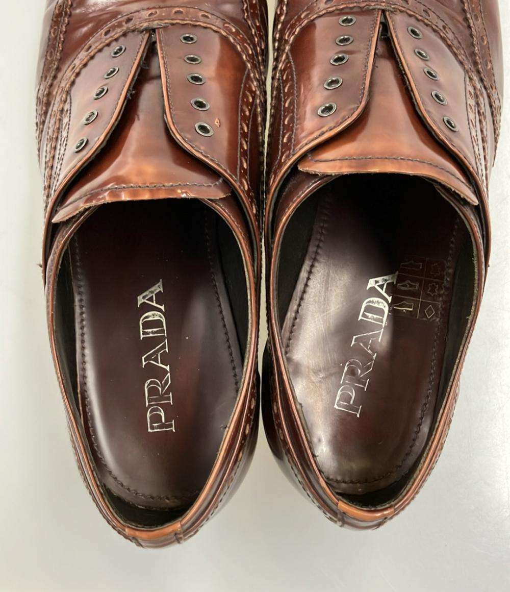 PRADA センターエラスティックウイングチップシューズ メンズ SIZE 6 1