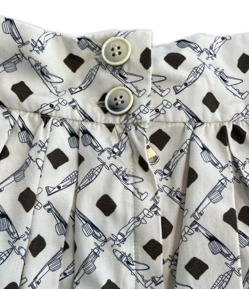 美品 ドルチェアンドガッバーナ フレアスカート 飛行機柄 レディース SIZE 44 (L) DOLCE&GABBANA