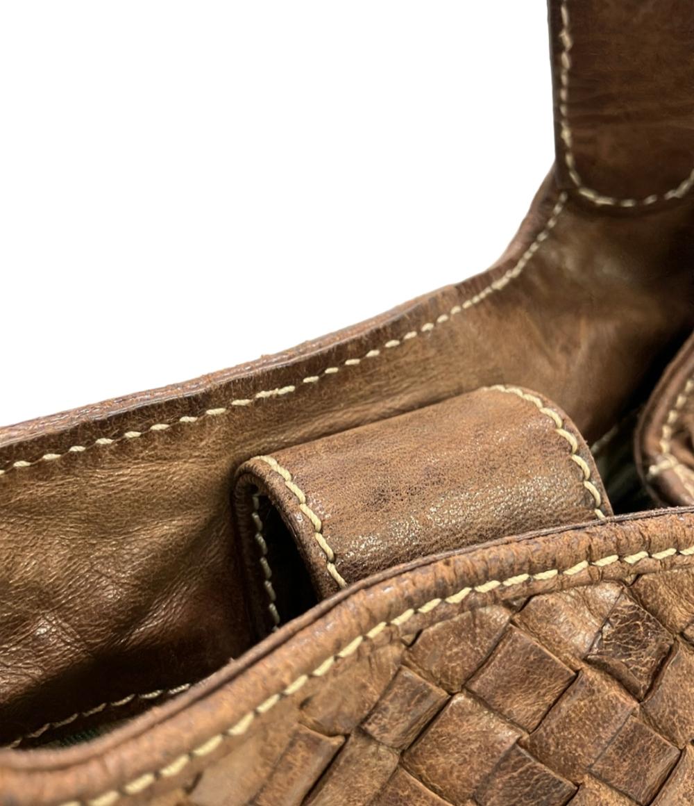 OLD ENGLAND ハンドバッグ レザー 編み込み加工 レディース オールドイングランド