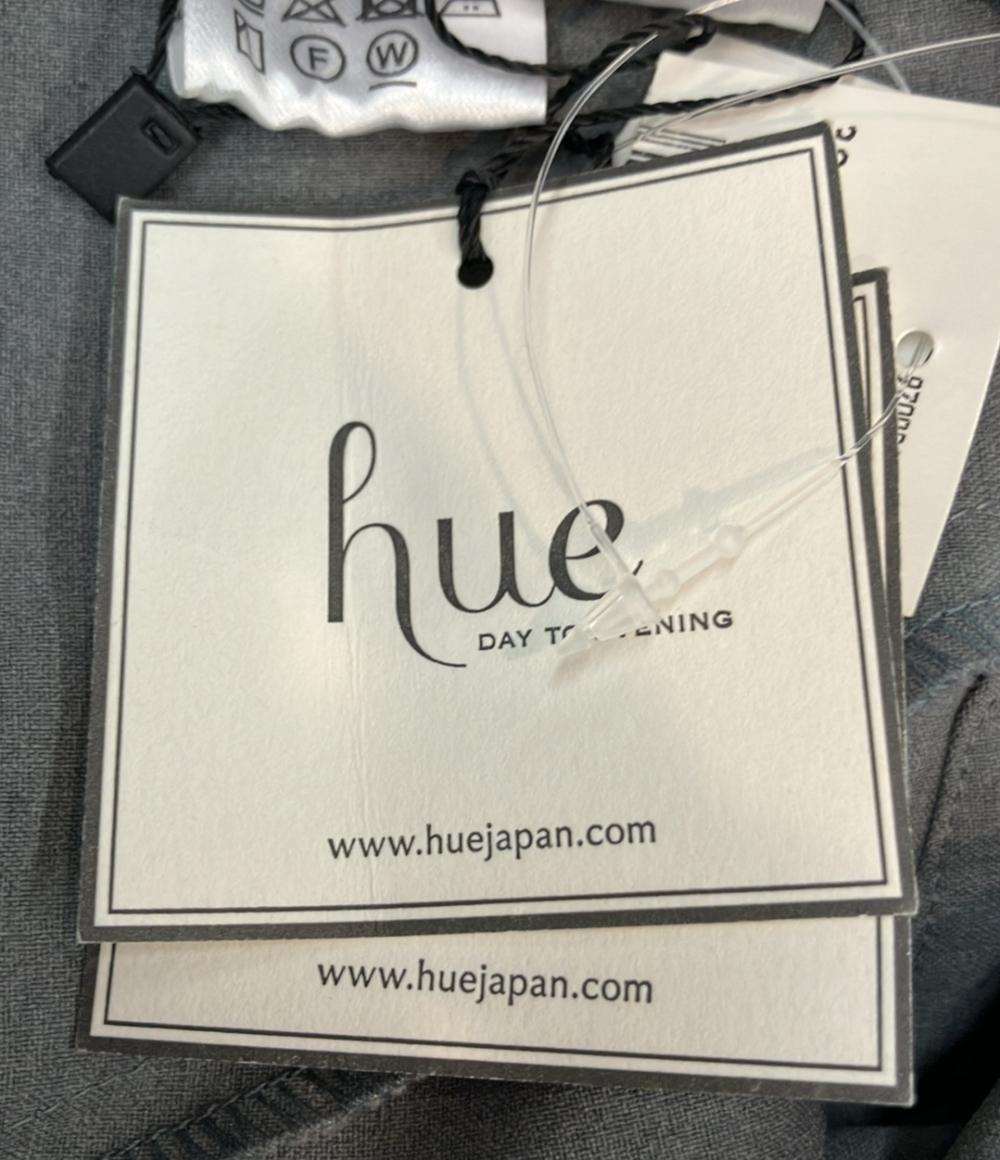 美品 hue DAY TO EVENING セットアップ パンツスーツ ペプラム パール タグ付き レディース SIZE S ヒュー デイ トゥ イブニング