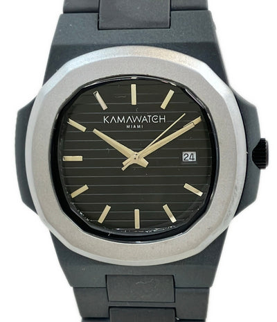 KAMAWATCH 腕時計 MIAMI クオーツ ブラック メンズ カーマウォッチ