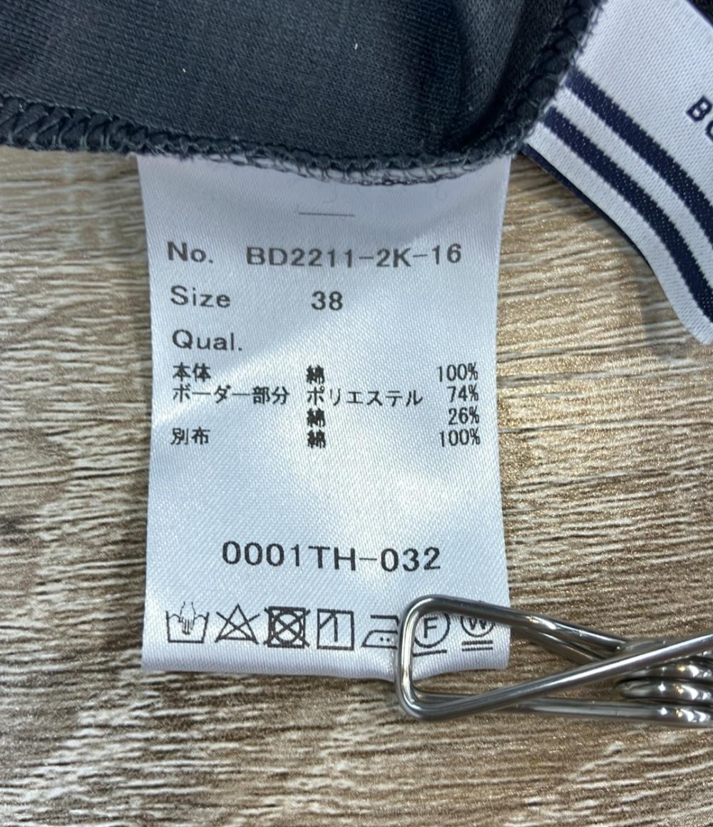 borders at balcony 半袖ワンピース パフスリーブ PUFF SLEEVE TEE DRESS BD2211-2K-16 レディース SIZE 38 (S) ボーダーズアットバルコニー