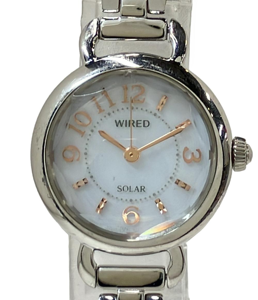セイコー 腕時計 WIRED ワイアード ソーラー ホワイト V117-0CH0 レディース SEIKO