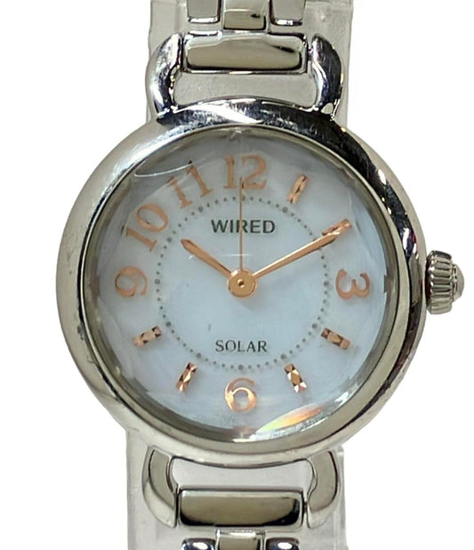 セイコー 腕時計 WIRED ワイアード ソーラー ホワイト V117-0CH0 レディース SEIKO