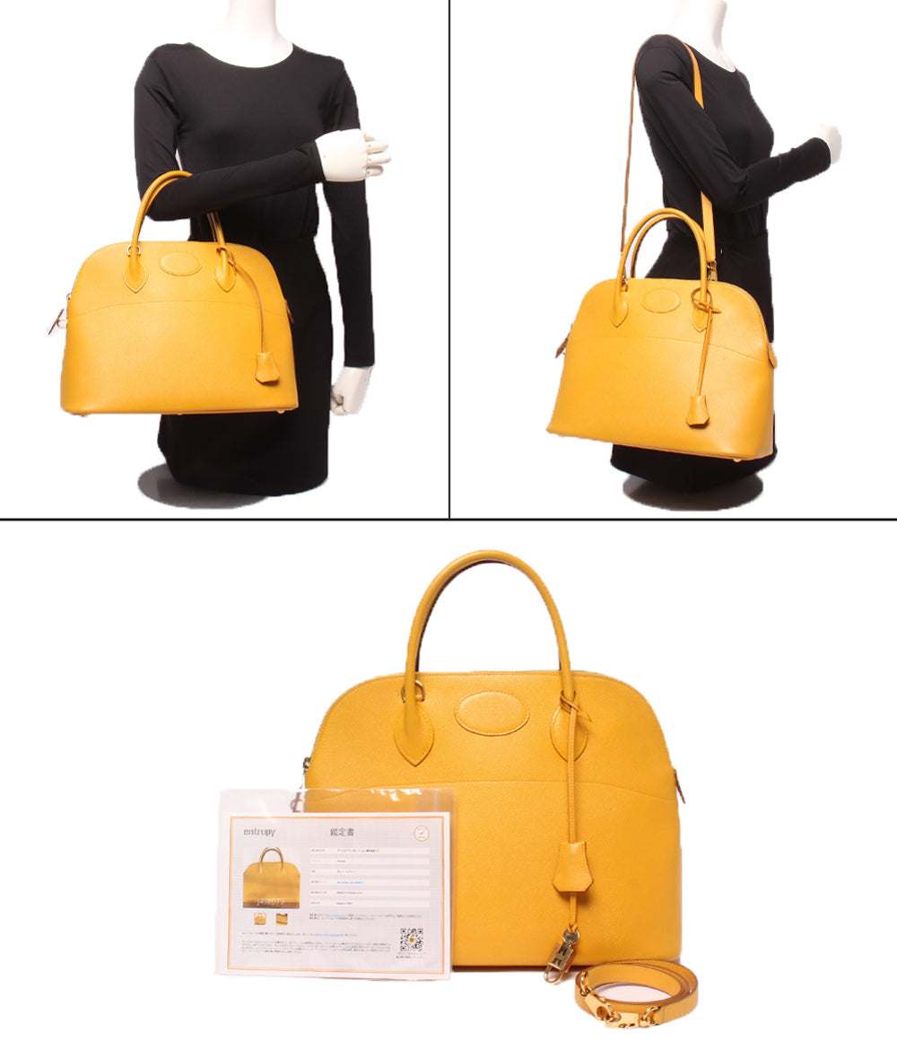 HERMES 2wayショルダーバッグ ハンドバッグ ヴォーエプソン ゴールド金具 肩掛け □A刻印 ボリード35 レディース エルメス