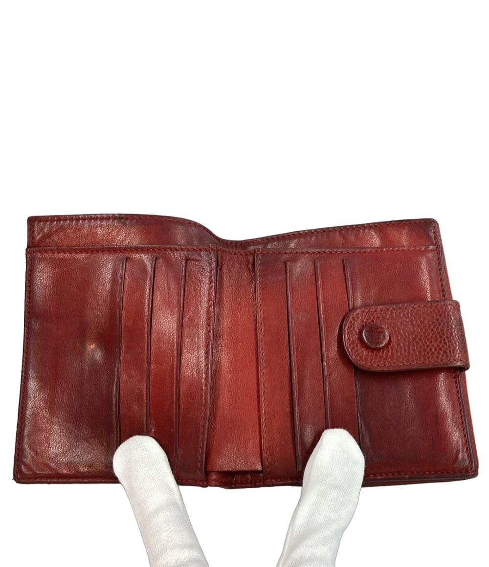 訳あり シャネル 三つ折り財布 キャビアスキン レディース CHANEL