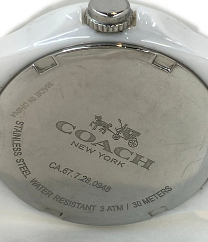 COACH 腕時計 クオーツ ホワイト CA.67.7.28.0948 レディース コーチ