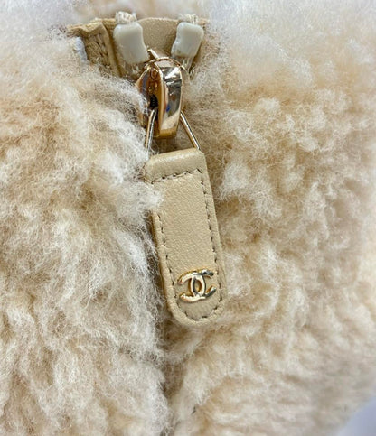 CHANEL ショートブーツ ボア マトラッセ レディース SIZE 37 1/2 C (L) シャネル