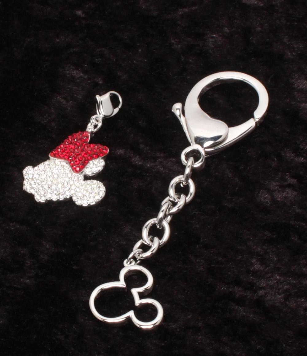 美品 スワロフスキー キーホルダー チャーム 2点セット ミッキー ミニ― レディース SWAROVSKI Disney