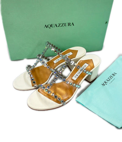 AQUAZZURA サンダル ビジュー レディース SIZE 35 (S) アクアズーラ