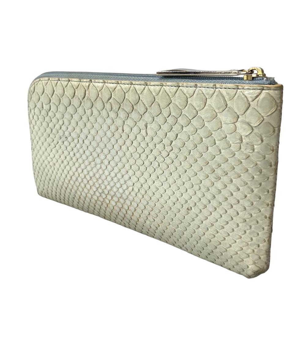 美品 アタオ L字ファスナー長財布 パイソン レディース ATAO