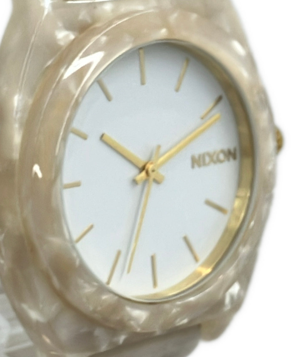 美品 NIXON 腕時計 タイムテラー クオーツ ホワイト レディース メンズ ニクソン