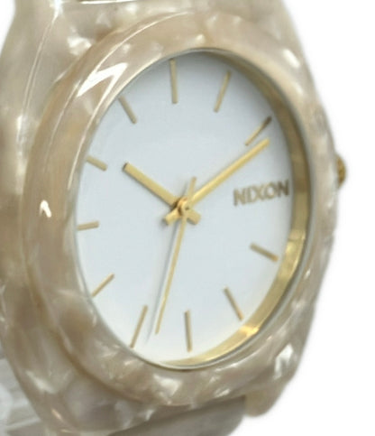 美品 NIXON 腕時計 タイムテラー クオーツ ホワイト レディース メンズ ニクソン