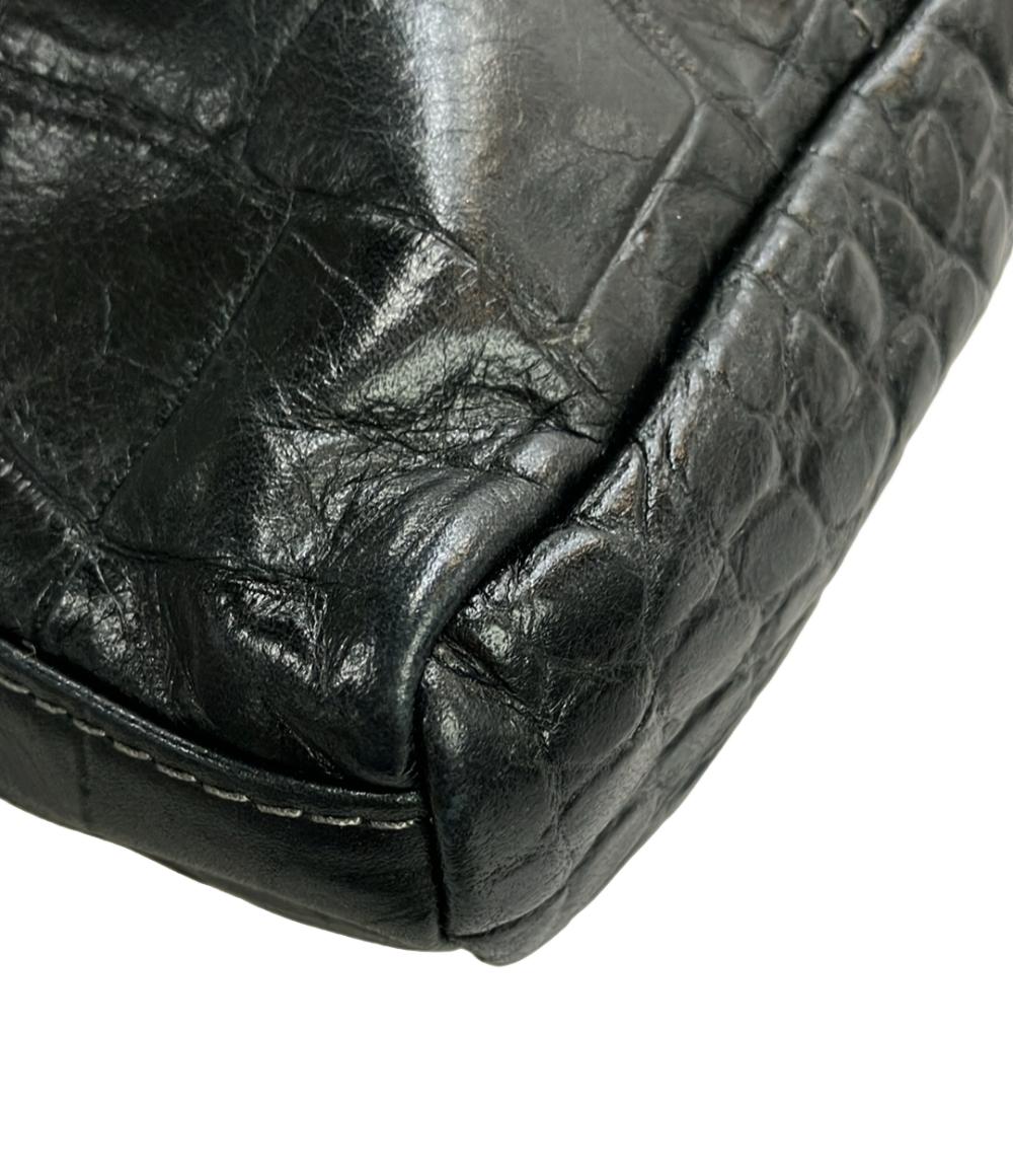 BARDOT ROSE ショルダーバッグ ウォレットポシェット 2WAY 斜め掛け 本革 牛革 レザー クロコ型押し レディース バルドロゼ