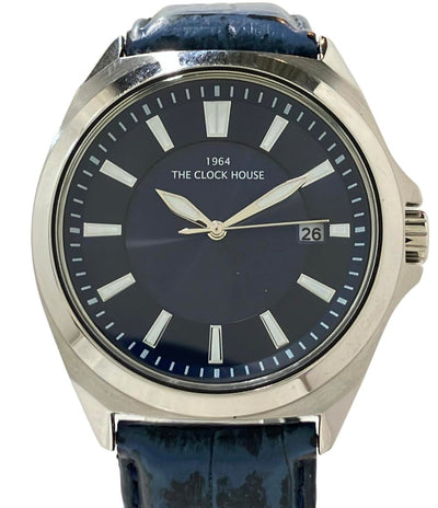 THE CLOCK HOUSE 腕時計 ソーラー ネイビー MBC1004 メンズ ザ･クロックハウス