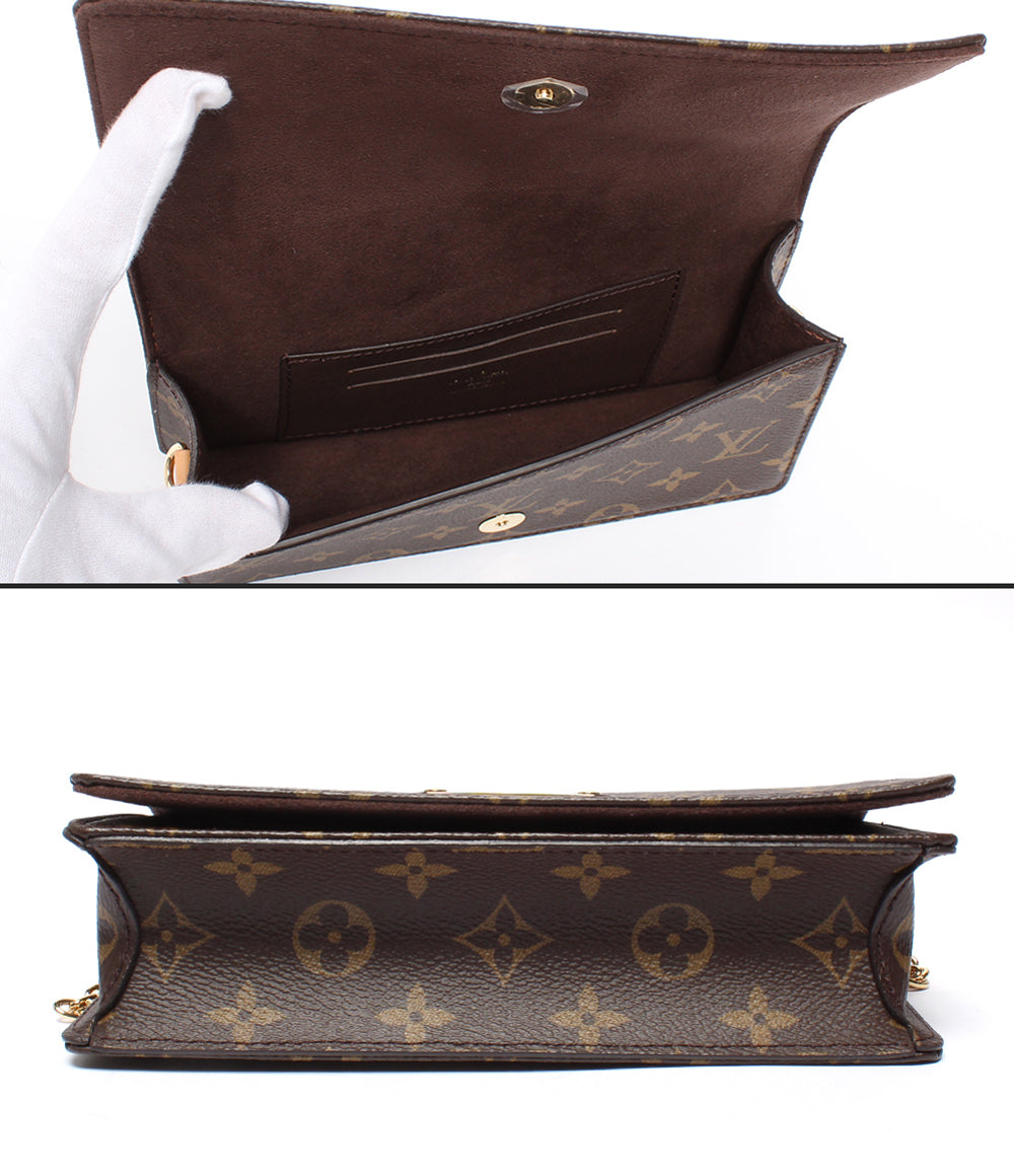 美品 LOUIS VUITTON ショルダーウォレット ショルダーバッグ クラッチバッグ 斜め掛け 肩掛け ウォレット オン チェーン リリー モノグラム M82509