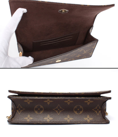 美品 LOUIS VUITTON ショルダーウォレット ショルダーバッグ クラッチバッグ 斜め掛け 肩掛け ウォレット オン チェーン リリー モノグラム M82509