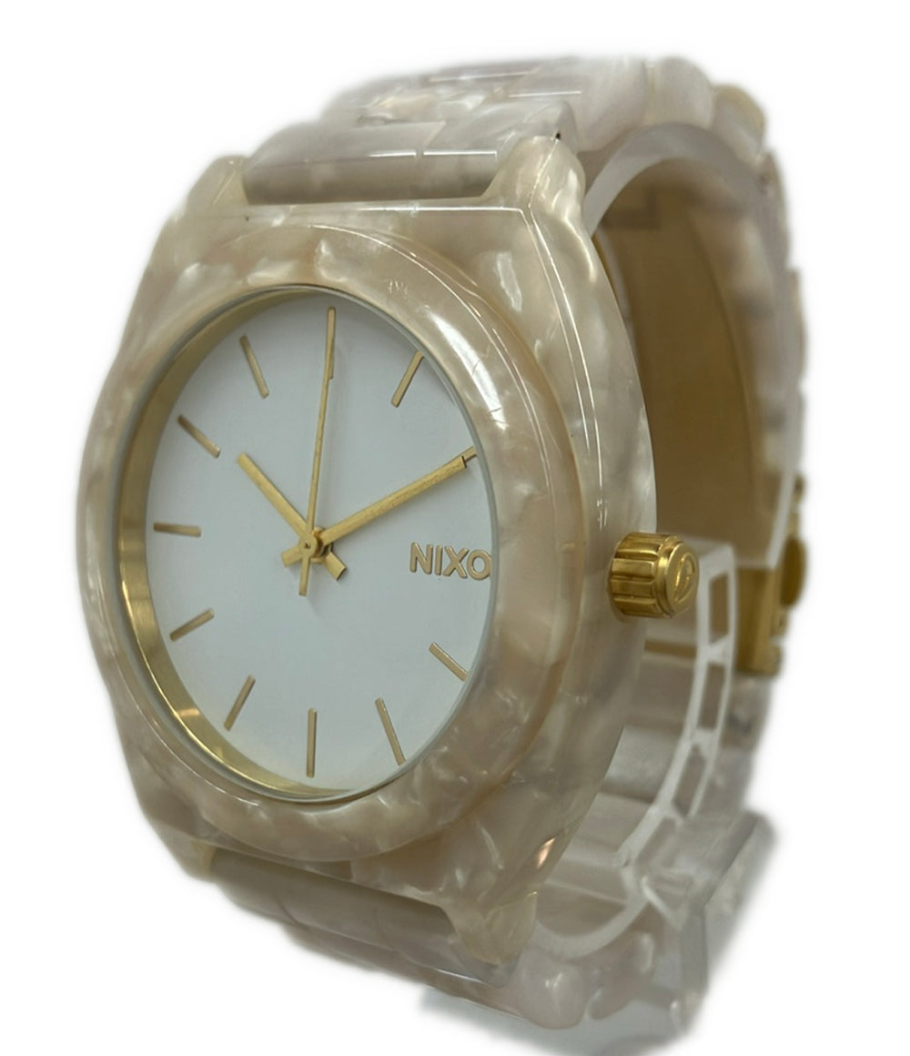 美品 NIXON 腕時計 タイムテラー クオーツ ホワイト レディース メンズ ニクソン