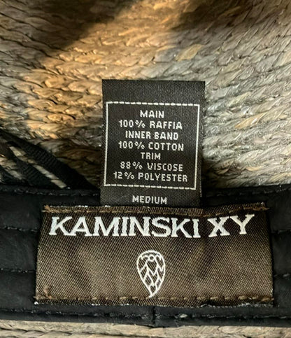 美品 カミンスキーエックスワイ 麦わら帽子 ストローハット レディース SIZE M KAMINSKI XY