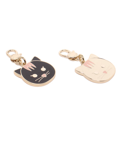 美品 Furla チャーム キーホルダー 猫モチーフ キャットモチーフ 2点セット レディース フルラ