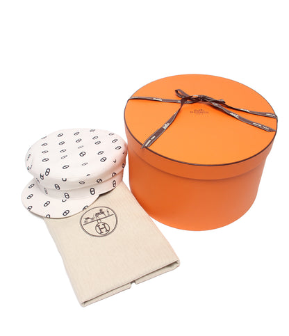 美品 HERMES キャスケット シルバー金具 ウォーバン シェーヌダンクル レディース メンズ SIZE 58 エルメス