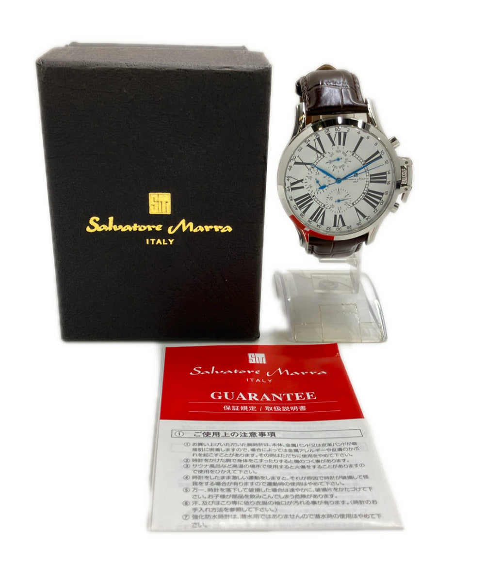Salvatore Marra 腕時計 クオーツ ホワイト SM-14123 メンズ サルバトーレマーラ