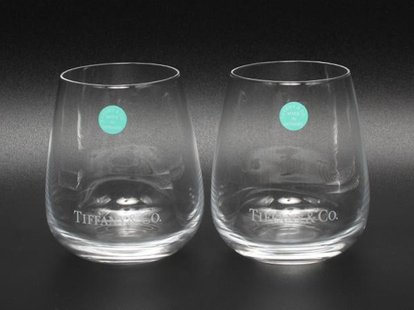 美品 TIFFANY&Co. グラス タンブラー 2点セット ペア TCO ティファニー