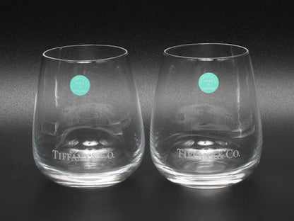 美品 TIFFANY&Co. グラス タンブラー 2点セット ペア TCO ティファニー