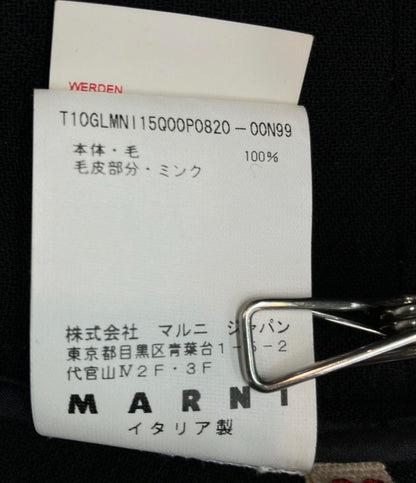 MARNI ジレ バージンウール ミンクポンポン ロング コート GLMNI15Q00P0820 レディース SIZE 38 (M) マルニ