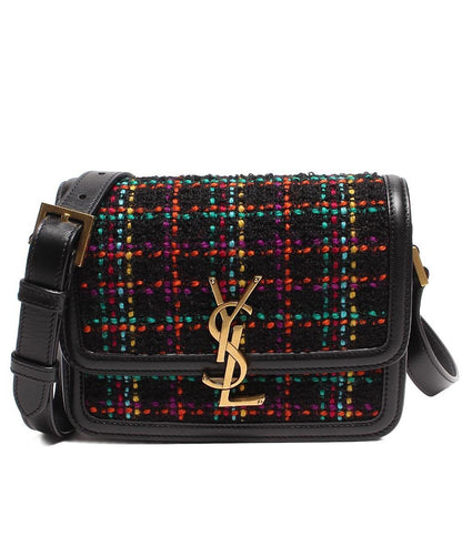 サンローラン ショルダーバッグ ゴールド金具 ツイ－ド ツイードソルフェリーノ レディース SAINT LAURENT