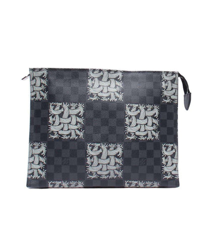 ルイ・ヴィトン クラッチバッグ セカンドバッグ クリストファーネメスコラボ ポシェット ヴォワヤージュ ダミエ グラフィット N61234 メンズ