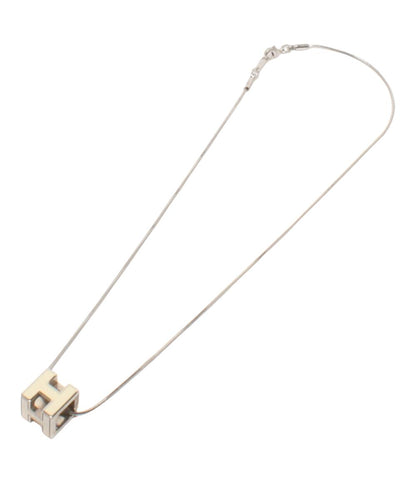 HERMES ネックレス カージュドアッシュ Hキューブ シルバー金具 レディース エルメス