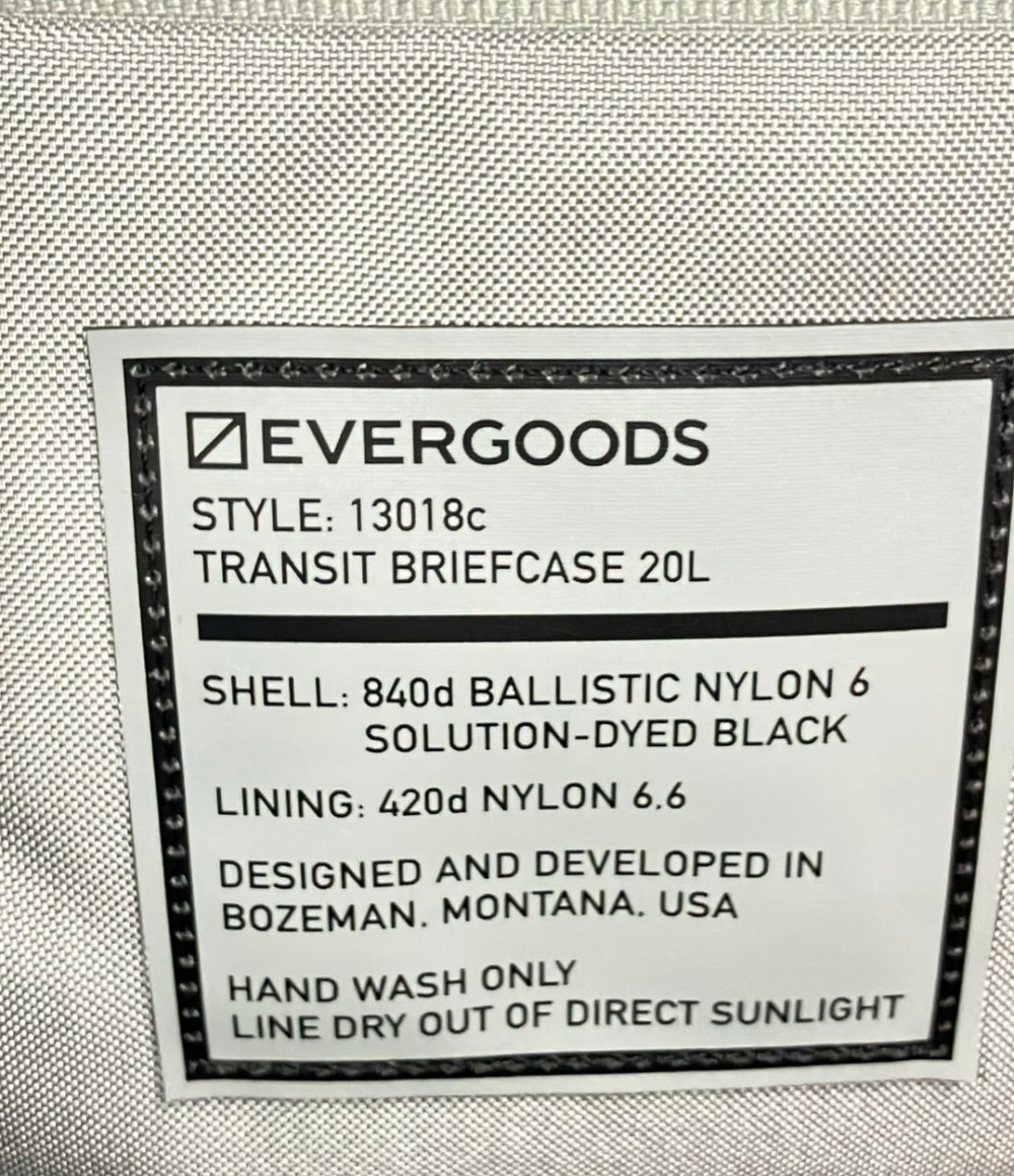 美品 EVERGOODS ブリーフケース ショルダーバッグ ビジネスバッグ 2WAY 斜め掛け メンズ エバーグッズ
