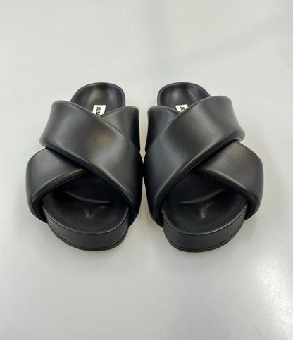 JIL SANDER スライドサンダル クロスストラップ レザー メンズ SIZE 42 27(cm) ジルサンダー