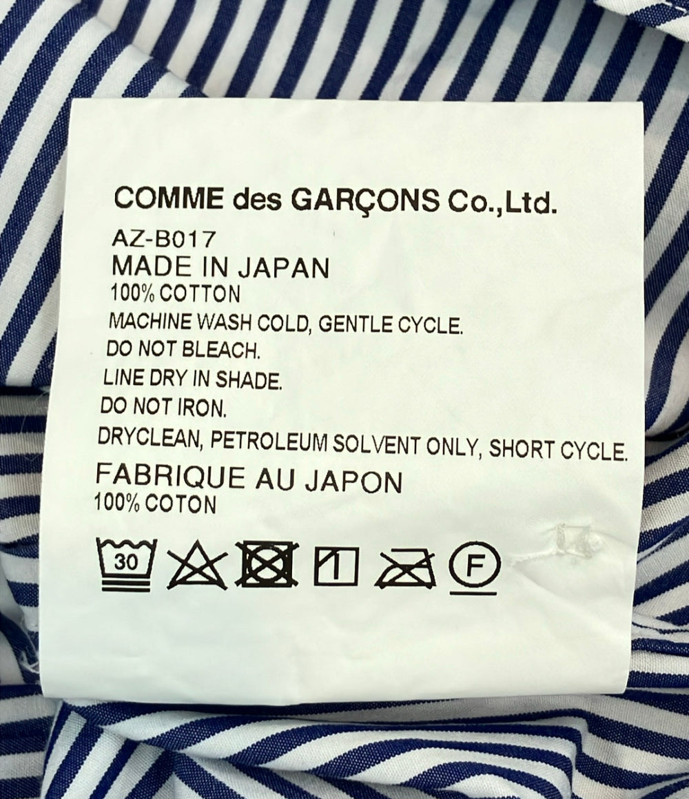PLAY COMME des GARCONS 長袖 ストライプ シャツ メンズ SIZE S プレイコムデギャルソン