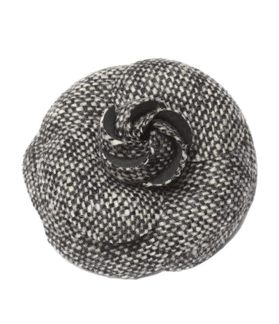 美品 CHANEL コサージュ カメリア ツイード レディース シャネル