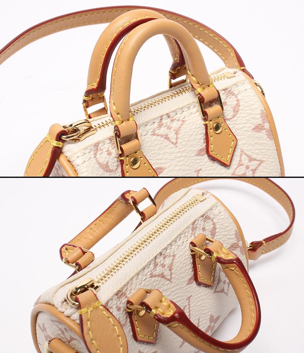 美品 LOUIS VUITTON バッグチャーム マイクロ スピーディ モノグラム デュンヌ M01882 レディース ルイ・ヴィトン