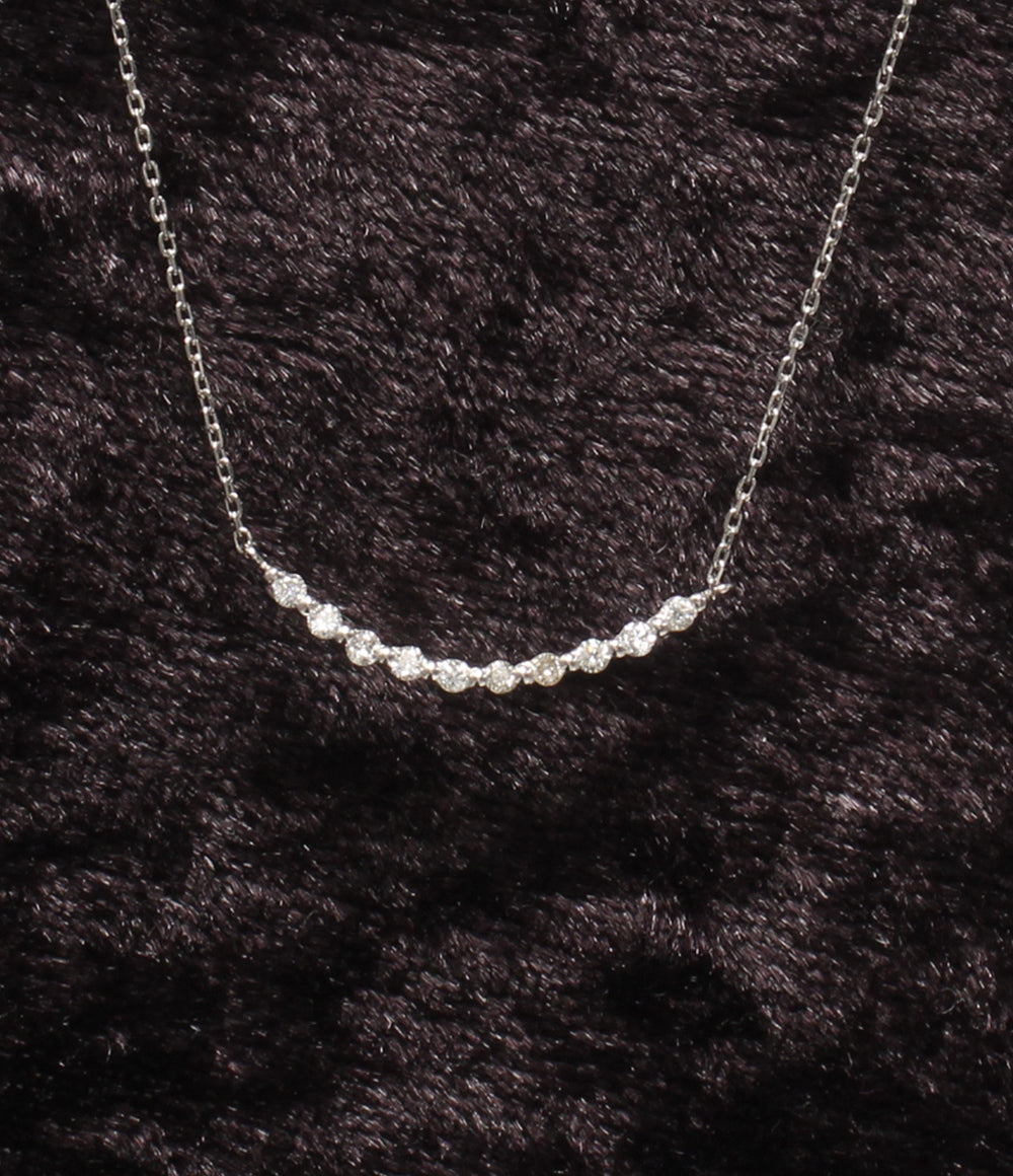 美品 組曲 ネックレス Pt900 Pt850 ダイヤ 0.12ct レディース クミキョク
