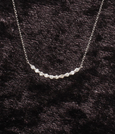 美品 組曲 ネックレス Pt900 Pt850 ダイヤ 0.12ct レディース クミキョク