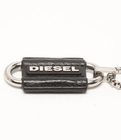 ディーゼル ネックレス ロゴ レザー メンズ DIESEL