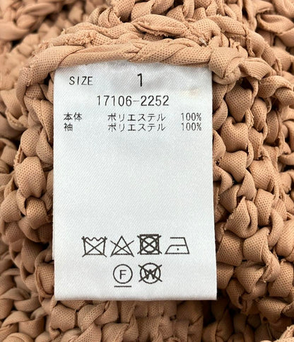 美品 CLANE フリルハーフスリーブハンドニット 五分袖ニット レディース SIZE 1 (S) クラネ