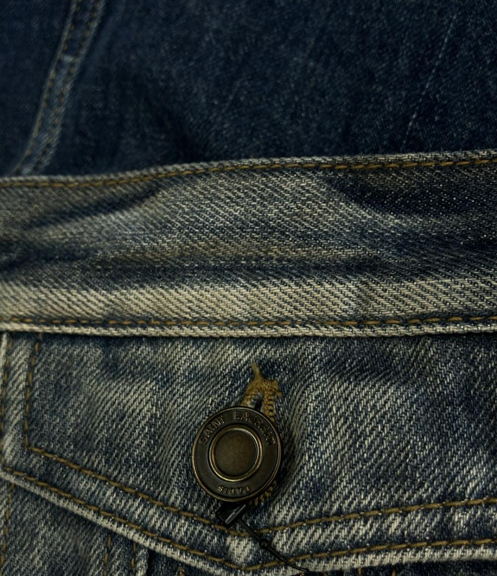 SAINT LAURENT スタッズ付き デニムミニスカート レディース SIZE 26 サンローラン